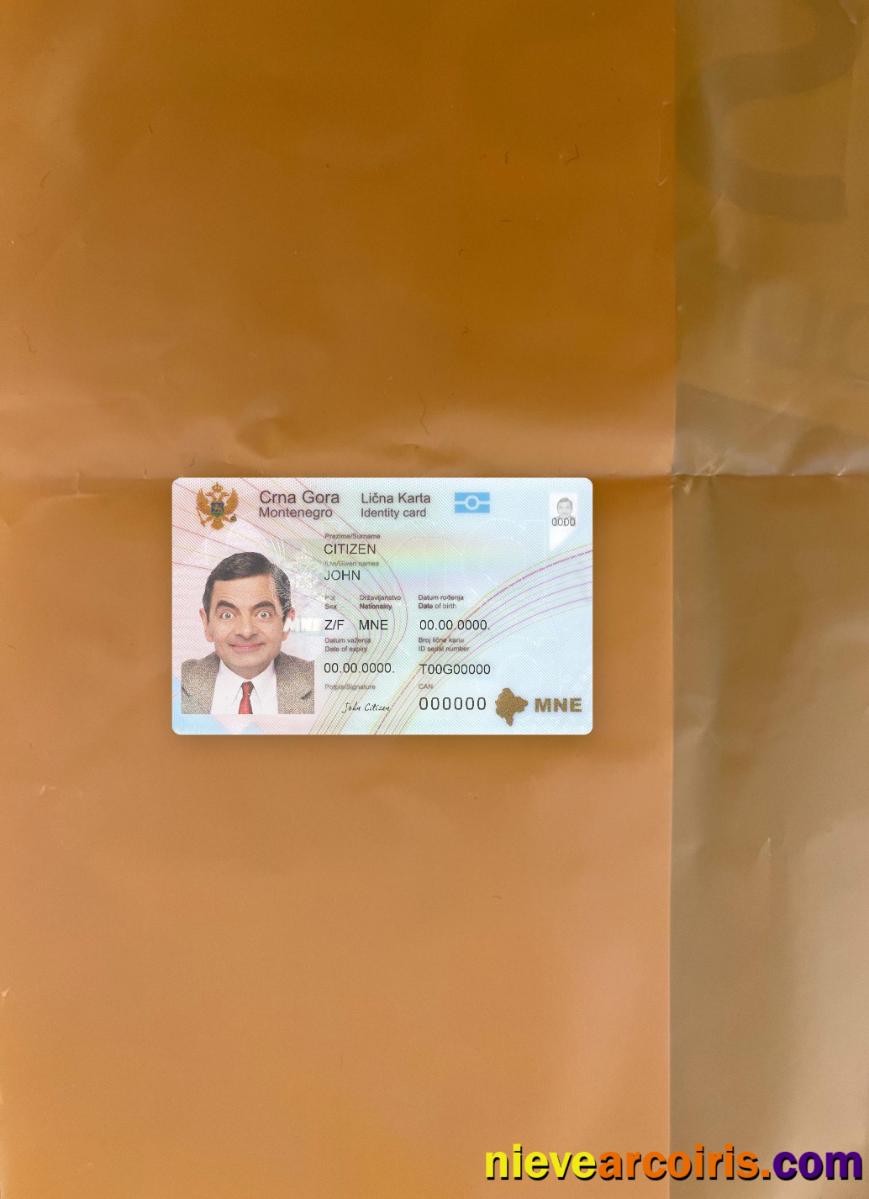Montenegro ID card photolook